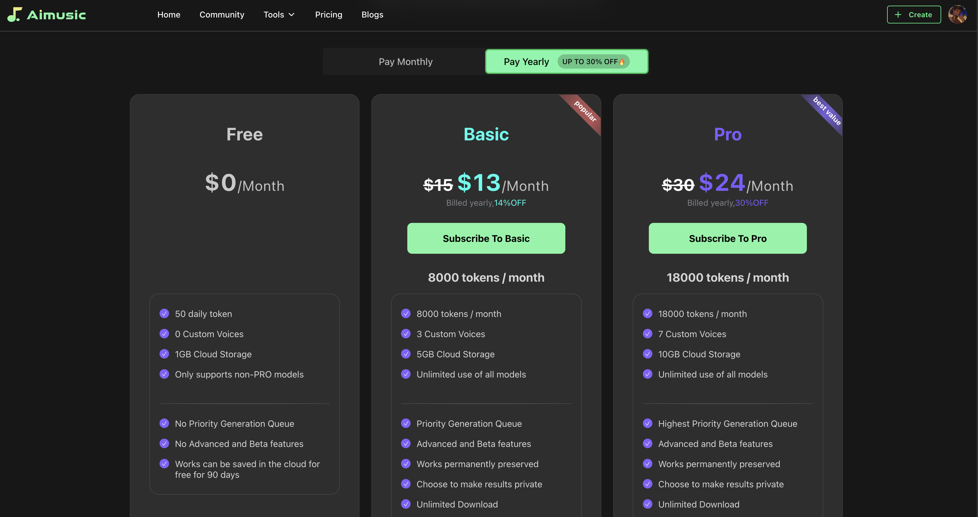  Consider the Pricing Plans for Long-Term Use on Aimusic